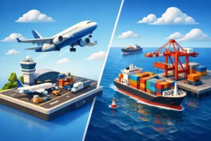 Modal aéreo versus modal marítimo